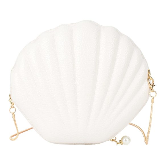 Mini Seashell Evening Clutch Handbag Chain Strap Cross-Body Bag XD - Picture 1 of 6